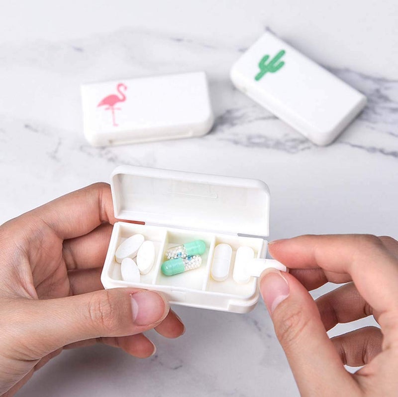 LINXI 4 Pack Small Pill Organizer, Individual Compartments Holds Vitamin, Medicine, Portable, Small Pill Container for Purse or Pocket - Image 3